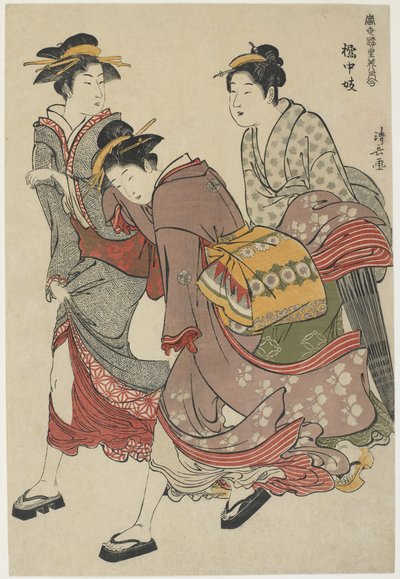 Intrattenitori di Tachibana-cho da Torii Kiyonaga